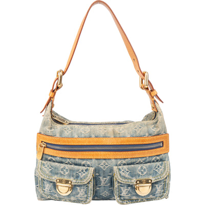 Louis Vuitton Denim Monogram Baggy PM Shoulder Bag