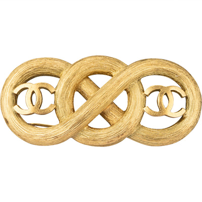 Chanel Golden Infinity Brooch - vintageandkickz