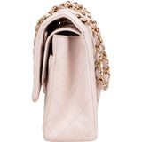 Chanel Quilted Lambskin 24K Gold Medium Double Flap Crossbody Bag
