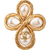 Chanel Faux Pearl Brooch