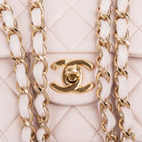 Chanel Quilted Lambskin 24K Gold Medium Double Flap Crossbody Bag