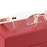 Cartier C-Decor 140B Rimless Eyeglasses