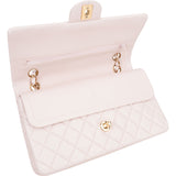 Chanel Quilted Lambskin 24K Gold Medium Double Flap Crossbody Bag