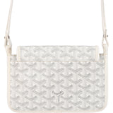 Goyard White Goyardine Monogram Plumet Flat Crossbody Bag