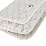 Goyard White Goyardine Monogram Plumet Flat Crossbody Bag