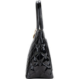 Chanel Quilted Patent Leather CC Medaillon Handbag