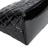 Chanel Quilted Patent Leather CC Medaillon Handbag