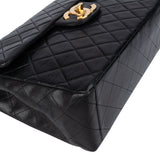 Chanel Quilted Lambskin 24K Gold Maxi Single Flap Crossbody Bag