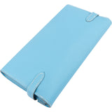 Hermès Bleu Leather Palladium Kelly Wallet