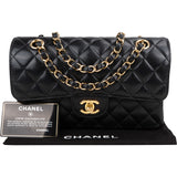 Chanel Quilted Caviar Leather Small Double Flap Crossbody Bag