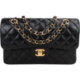 Chanel Quilted Caviar Leather Small Double Flap Crossbody Bag