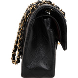 Chanel Quilted Caviar Leather Small Double Flap Crossbody Bag