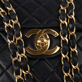 Chanel Quilted Lambskin 24K Gold Maxi Single Flap Crossbody Bag