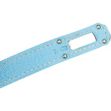 Hermès Bleu Leather Palladium Kelly Wallet