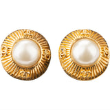 Chanel Golden Pearls Earclips