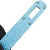 Hermès Bleu Leather Palladium Kelly Wallet