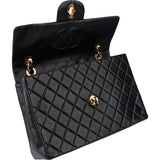 Chanel Quilted Lambskin 24K Gold Maxi Single Flap Crossbody Bag