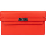 Hermès Orange Epsom Leather Kelly Wallet