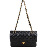 Chanel Quilted Caviar Leather Small Double Flap Crossbody Bag