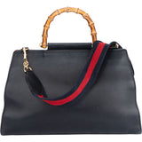 Gucci Bicolor Leather Bamboo Handbag