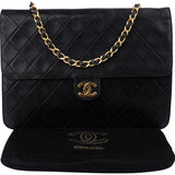 Chanel Quilted Lambskin 24K Gold Single Flap Crossbody Bag