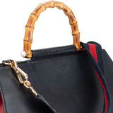 Gucci Bicolor Leather Bamboo Handbag