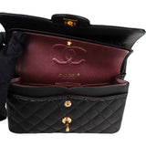 Chanel Quilted Caviar Leather Small Double Flap Crossbody Bag