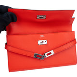 Hermès Orange Epsom Leather Kelly Wallet