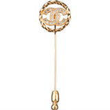 Chanel Crystal CC Pin Brooch