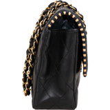 Chanel Quilted Lambskin 24K Gold Single Flap Crossbody Bag