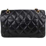 Chanel Quilted Lambskin 24K Gold Single Flap Crossbody Bag