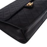 Chanel Quilted Lambskin 24K Gold Single Flap Crossbody Bag