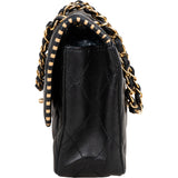 Chanel Quilted Lambskin 24K Gold Single Flap Crossbody Bag