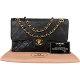 Chanel Quilted Lambskin 24K Gold Double Flap Crossbody Bag