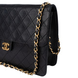 Chanel Quilted Lambskin 24K Gold Single Flap Crossbody Bag