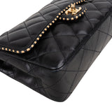 Chanel Quilted Lambskin 24K Gold Single Flap Crossbody Bag