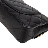 Chanel Quilted Lambskin 24K Gold Single Flap Crossbody Bag