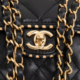 Chanel Quilted Lambskin 24K Gold Single Flap Crossbody Bag