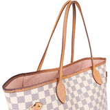 Louis Vuitton Damier Azur Monogram Neverfull MM Shopper Handbag