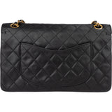 Chanel Quilted Lambskin 24K Gold Double Flap Crossbody Bag