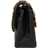 Chanel Quilted Lambskin 24K Gold Double Flap Crossbody Bag