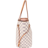 Louis Vuitton Damier Azur Monogram Neverfull MM Shopper Handbag