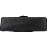 Chanel Quilted Lambskin 24K Gold Double Flap Crossbody Bag