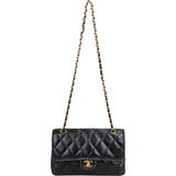 Chanel Quilted Lambskin 24K Gold Single Flap Crossbody Bag