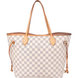 Louis Vuitton Damier Azur Monogram Neverfull MM Shopper Handbag