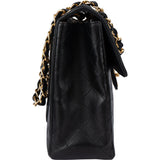 Chanel Quilted Lambskin 24K Gold Maxi Single Flap Crossbody Bag