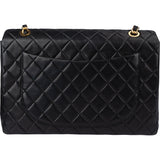 Chanel Quilted Lambskin 24K Gold Maxi Single Flap Crossbody Bag