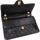 Chanel Quilted Lambskin 24K Gold Double Flap Crossbody Bag