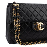 Chanel Quilted Lambskin 24K Gold Maxi Single Flap Crossbody Bag