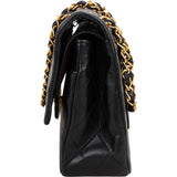 Chanel Quilted Lambskin 24K Gold Medium Double Flap Crossbody Bag